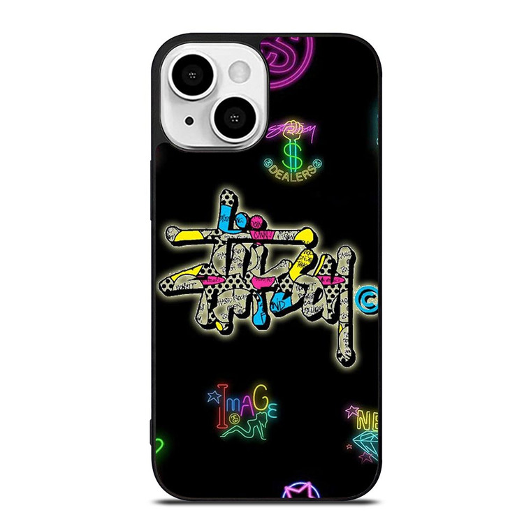 STUSSY LOGO THE DEALERS COLORFUL ICON iPhone 13 Mini Case Cover