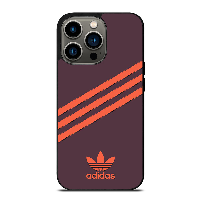 ADIDAS ORIGINALS STRIPES PURPLE ORANGE iPhone 13 Pro Case Cover