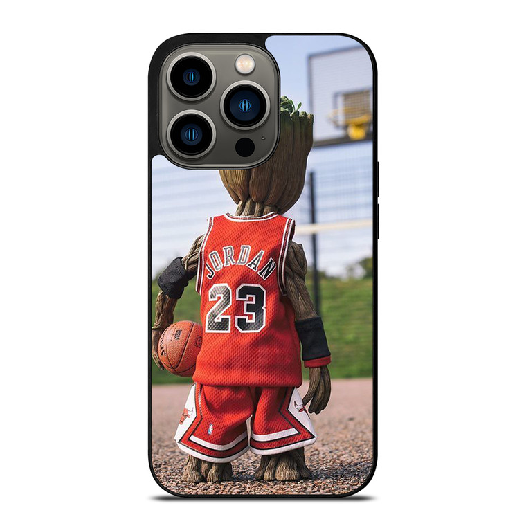 BABY GROOT MICHAEL JORDAN CHICAGO BULL iPhone 13 Pro Case Cover