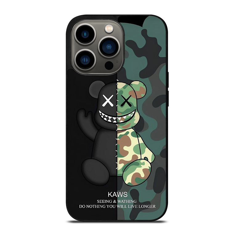 KAWS CAMO SEEING AND WATHING iPhone 13 Pro Case Cover