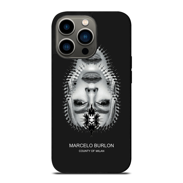 MARCELO BURLON MILAN UPSIDE DOWN FACE iPhone 13 Pro Case Cover