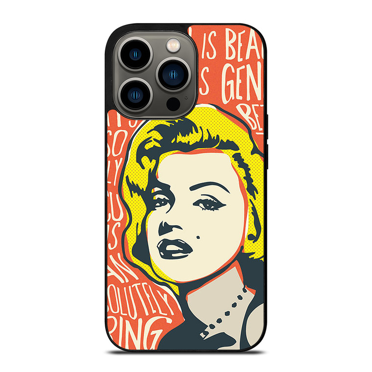 MARILYN MONROE ART QUOTE iPhone 13 Pro Case Cover