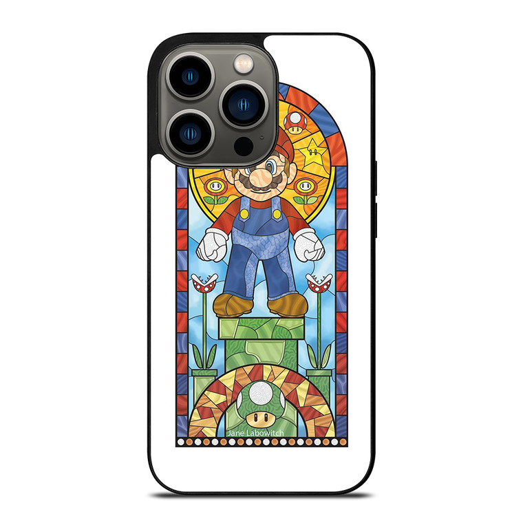 MARIO BROSS NINTENDO GLASS ART iPhone 13 Pro Case Cover