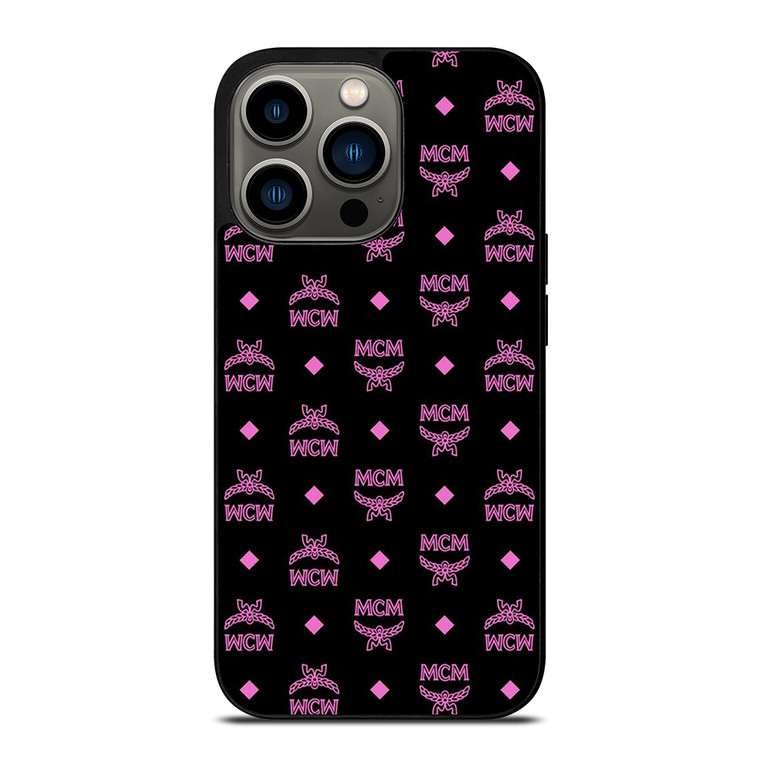 MCM WORLD LOGO BLACK PINK ICON iPhone 13 Pro Case Cover