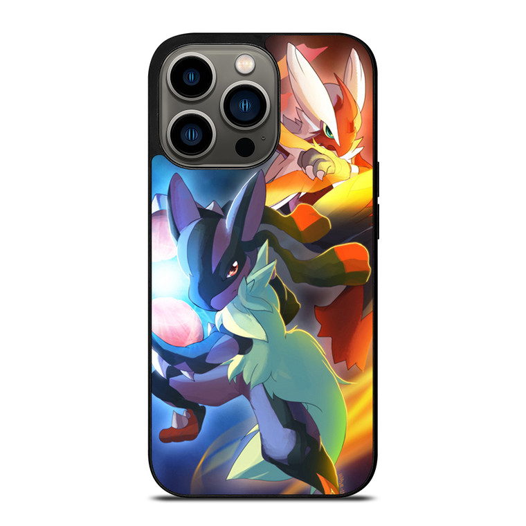 MEGA POKEMON BLAZIKEN VS LUCARIO iPhone 13 Pro Case Cover