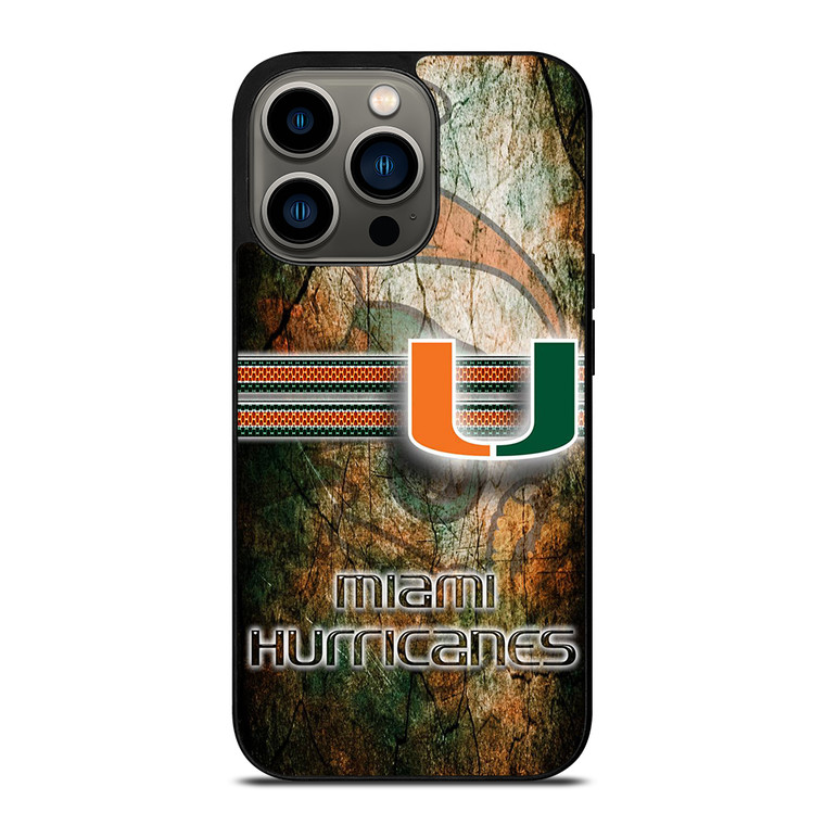 MIAMI HURRICANES LOGO NFL iPhone 13 Pro Case Cover