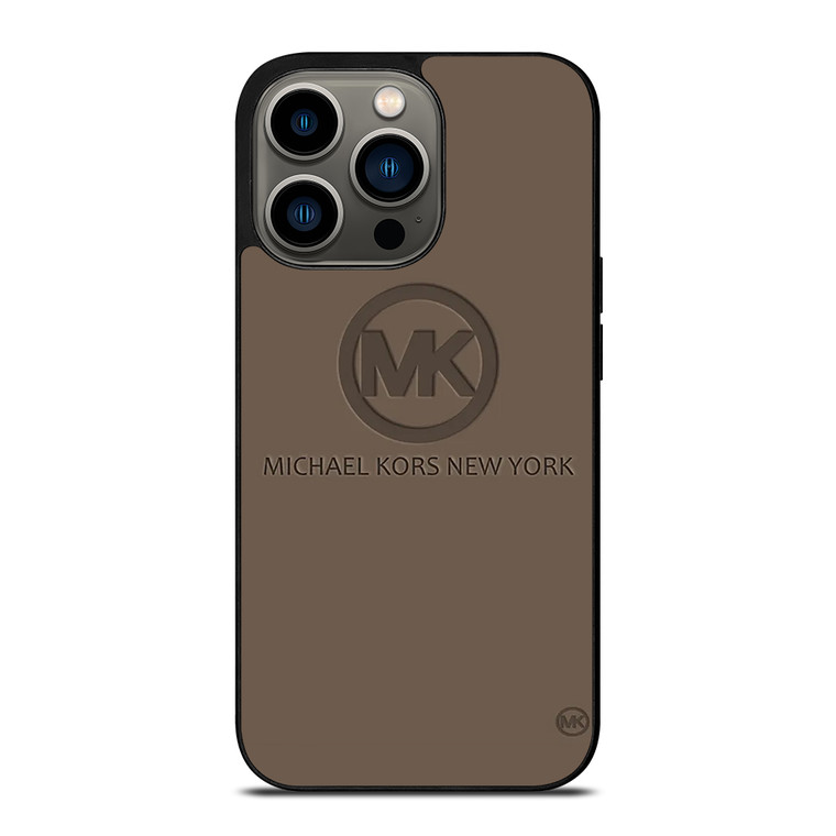 MICHAEL KORS NEW YORK LOGO BROWN iPhone 13 Pro Case Cover