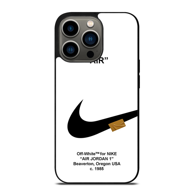 NIKE AIR JORDAN 1 OFF WHITE iPhone 13 Pro Case Cover