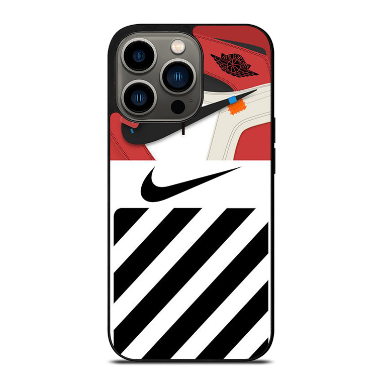 NIKE AIR JORDAN SHOES OFF WHITE LOGO iPhone 13 Pro Case Cover