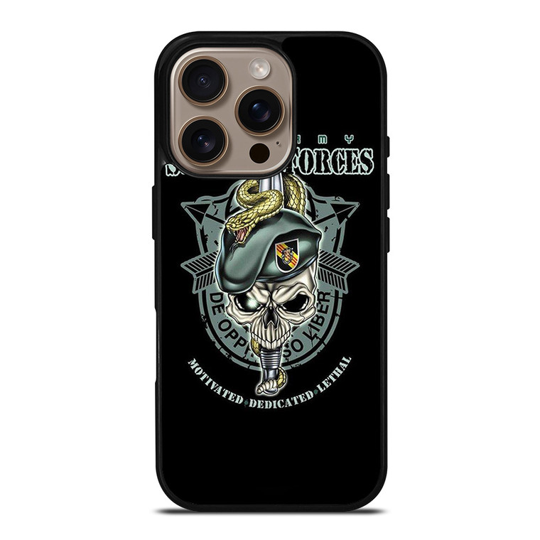 US ARMY SPECIAL FORCES LOGO SKULL iPhone 16 Pro Case Cover