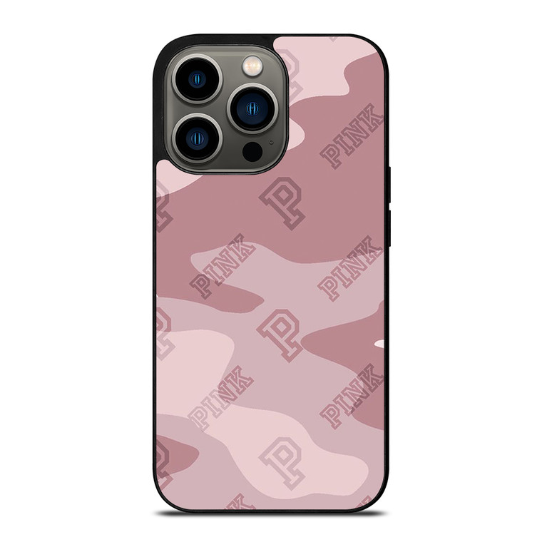 PINK NATION VICTORIA'S SECRET LOGO ICON CAMO iPhone 13 Pro Case Cover