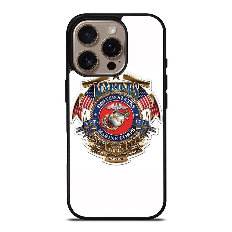 USMC MARINE CORP NAVY SEAL EMBLEM iPhone 16 Pro Case Cover