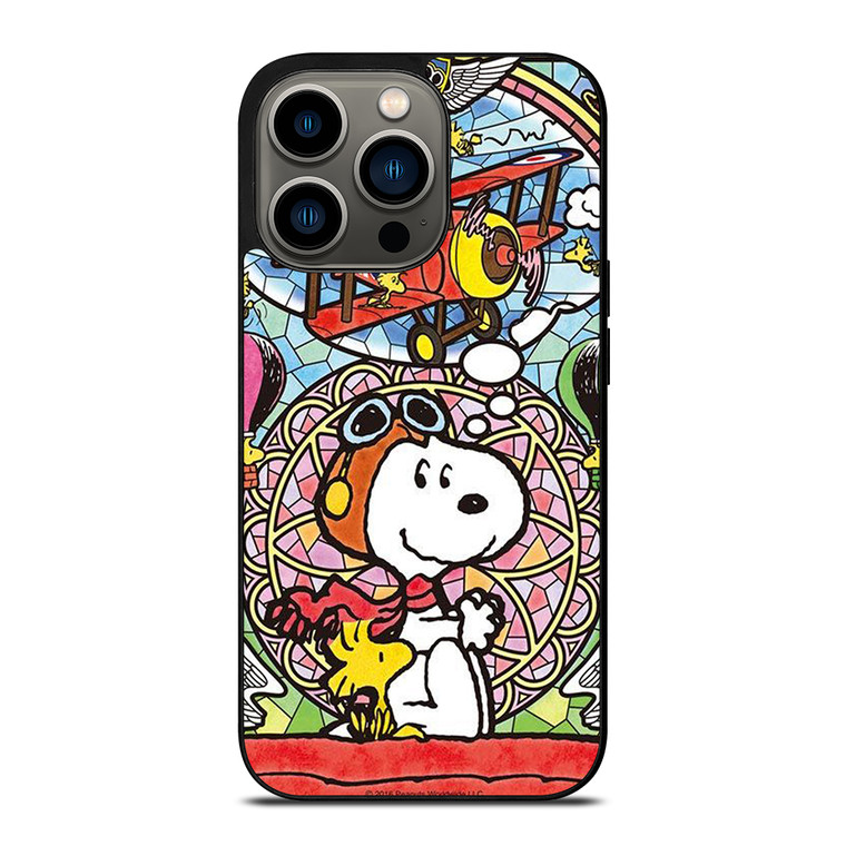 SNOOPY GLASS ART iPhone 13 Pro Case Cover