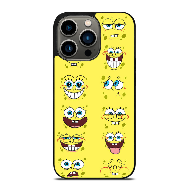 SPONGE BOB MOOD FACE iPhone 13 Pro Case Cover