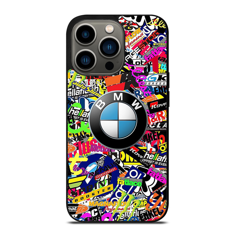 STICKER BOMB BMW LOGO iPhone 13 Pro Case Cover