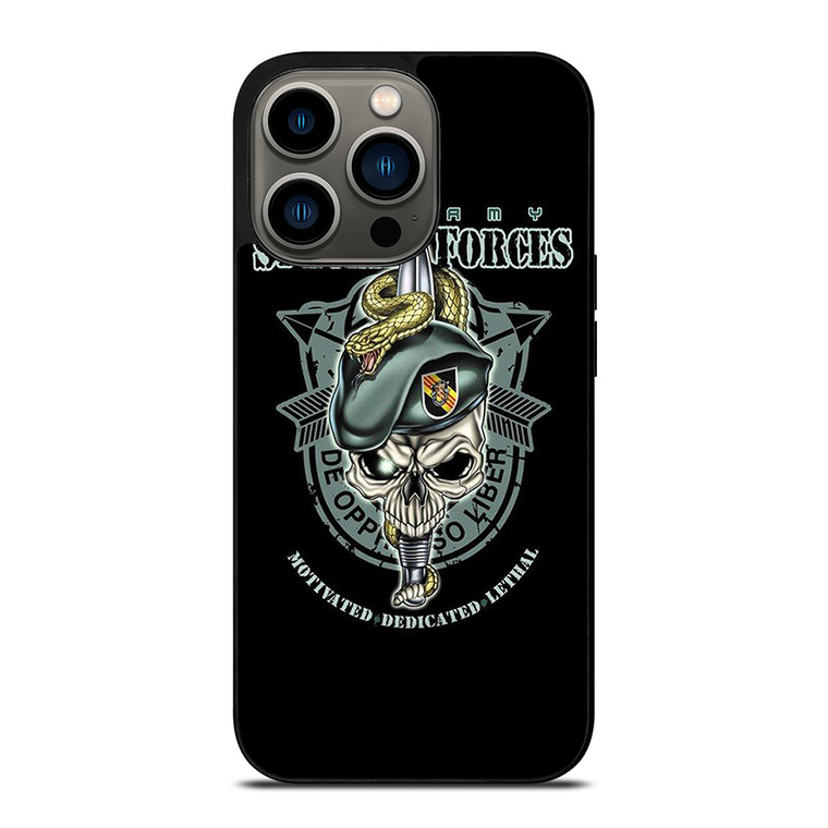 US ARMY SPECIAL FORCES LOGO SKULL iPhone 13 Pro Case Cover