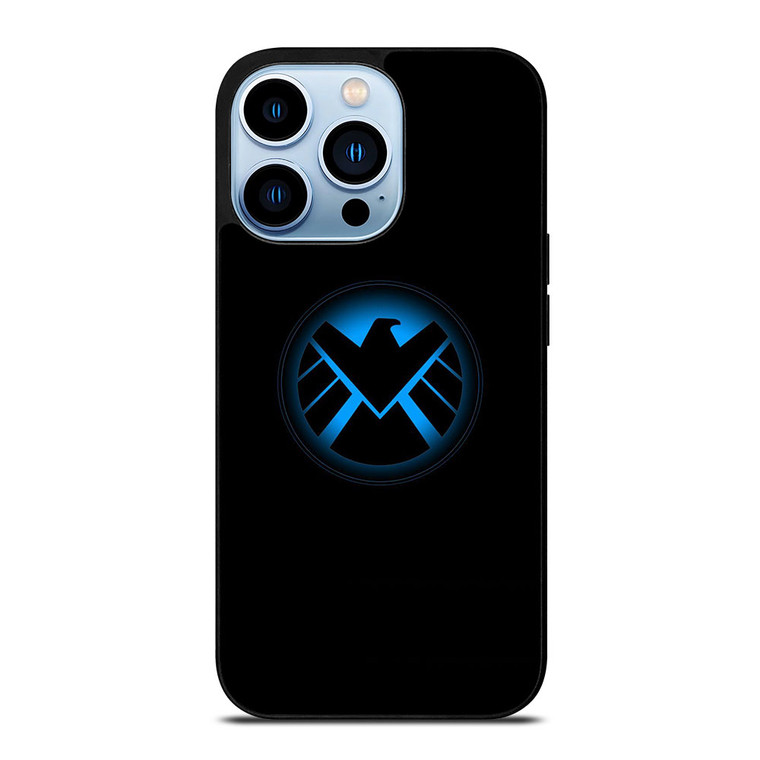 AGENTS OF SHIELD MARVEL LOGO BLUE iPhone 13 Pro Max Case Cover