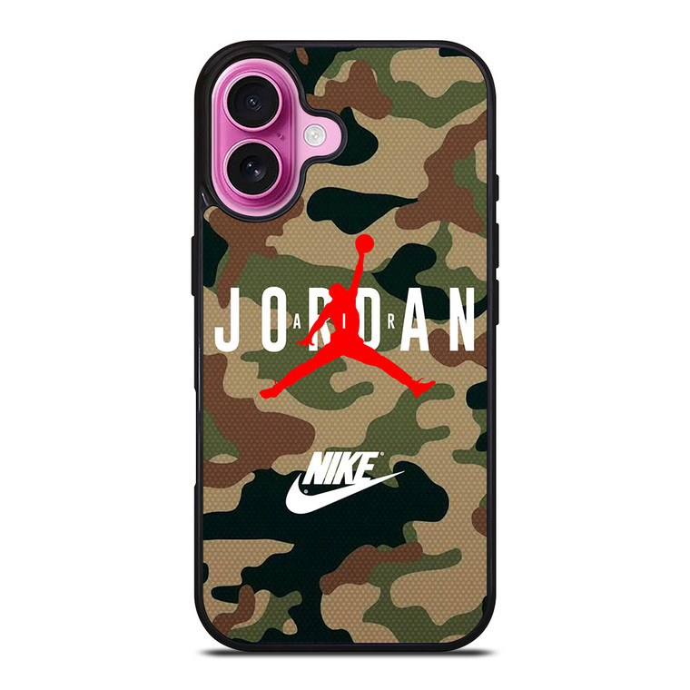AIR JORDAN NIKE LOGO CAMO iPhone 16 Plus Case Cover