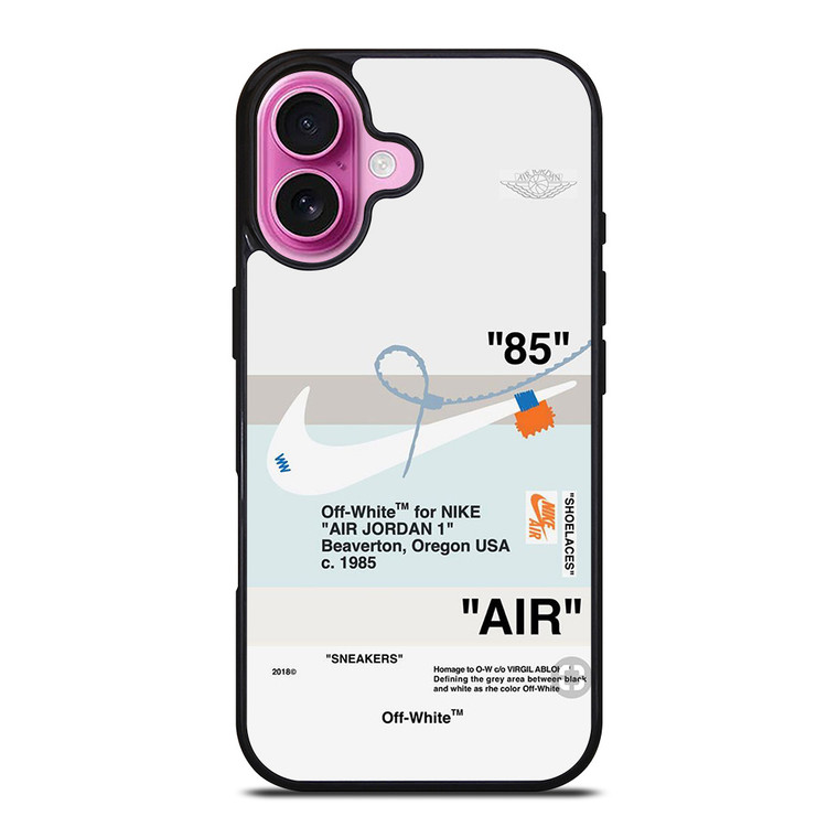 AIR JORDAN OFF WHITE NIKE SNEAKERS iPhone 16 Plus Case Cover