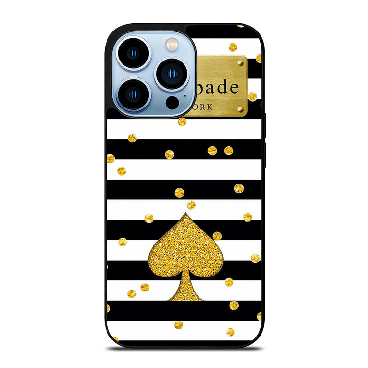 KATE SPADE NEW YORK LOGO GOLDEN POLKADOTS ICON iPhone 13 Pro Max Case Cover