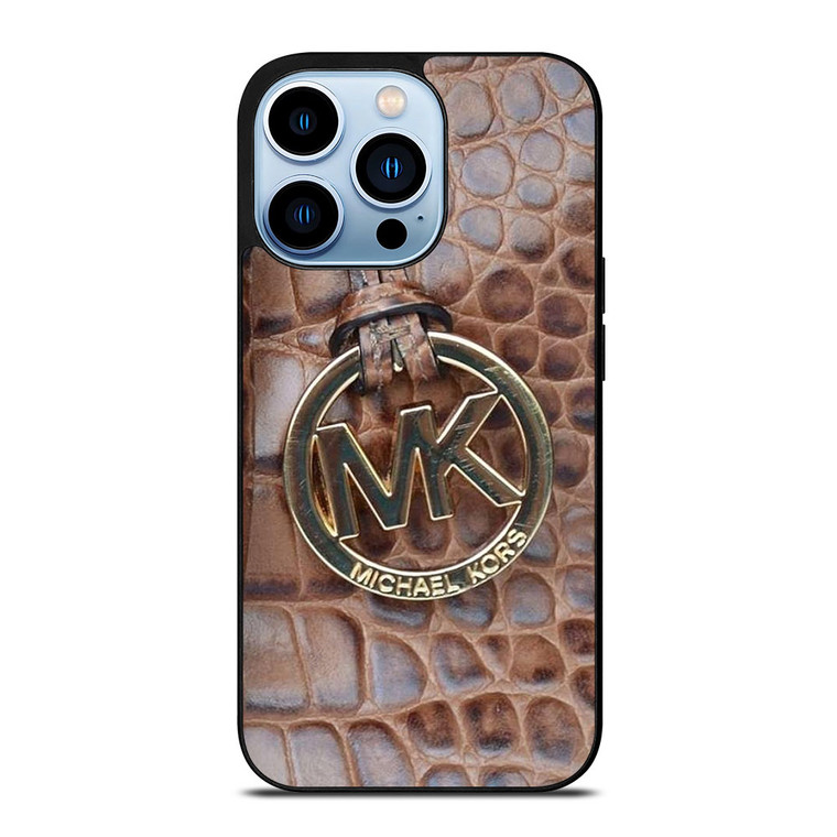 MICHAEL KORS BROWN LEATHER iPhone 13 Pro Max Case Cover