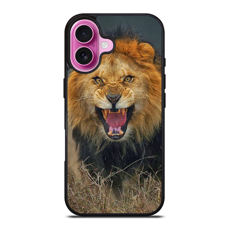 ANGRY MAD LION FACE iPhone 16 Plus Case Cover