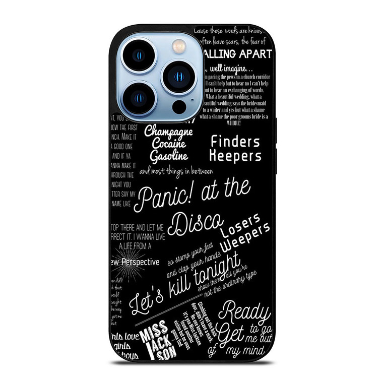 PANIC AT THE DISCO LYRIC iPhone 13 Pro Max Case Cover
