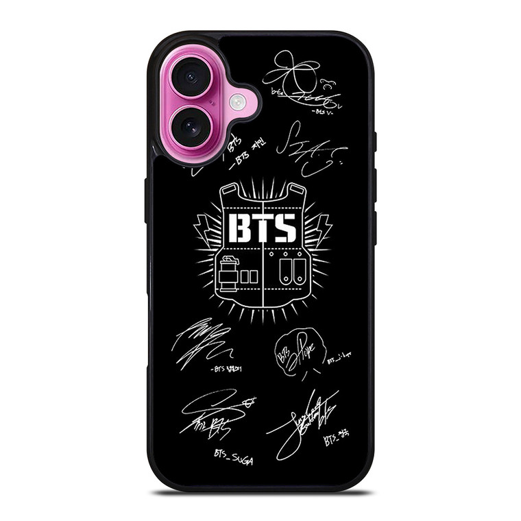 BANGTAN BOYS BTS SIGNATURE iPhone 16 Plus Case Cover