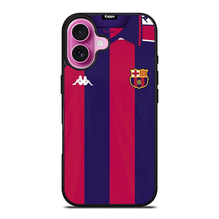 BARCELONA FC CLASSIC JERSEY KAPPA iPhone 16 Plus Case Cover BARCELONA FC CLASSIC JERSEY KAPPA iPhone 16 Plus Case Cover