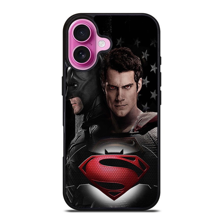 BATMAN VS SUPERMAN FACE iPhone 16 Plus Case Cover