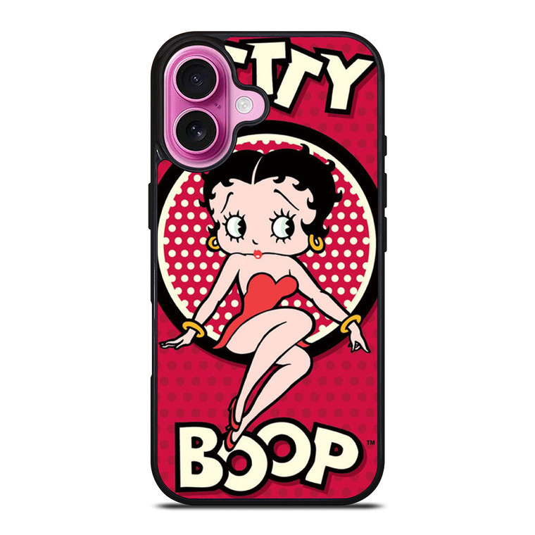 BETTY BOOP CARTOON POLKADOT iPhone 16 Plus Case Cover