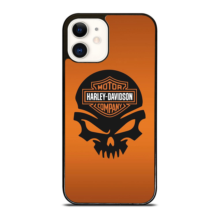 HARLEY DAVIDSON MOTORCYCLES COMPANY LOGO SKULL iPhone 12 Case Cover