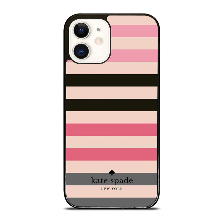 KATE SPADE NEW YORK LOGO STRIPES PATTERN iPhone 12 Case Cover