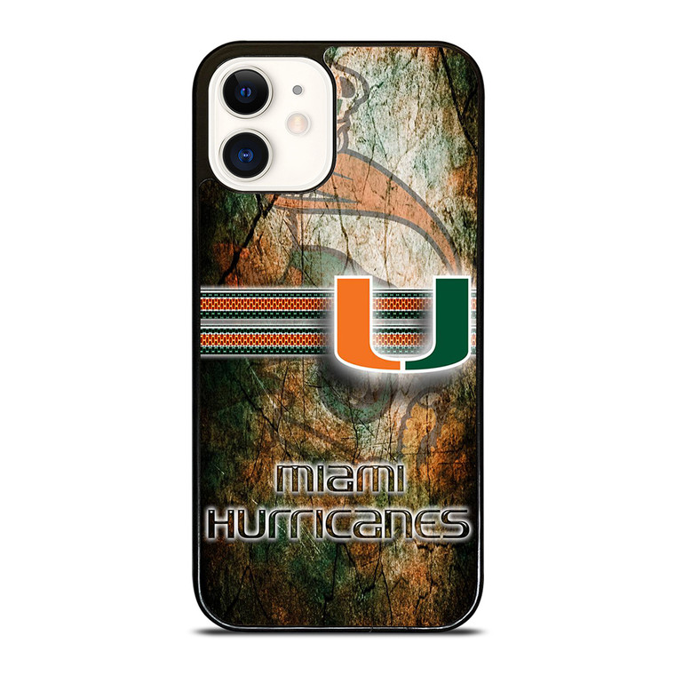 MIAMI HURRICANES LOGO NFL iPhone 12 Case Cover