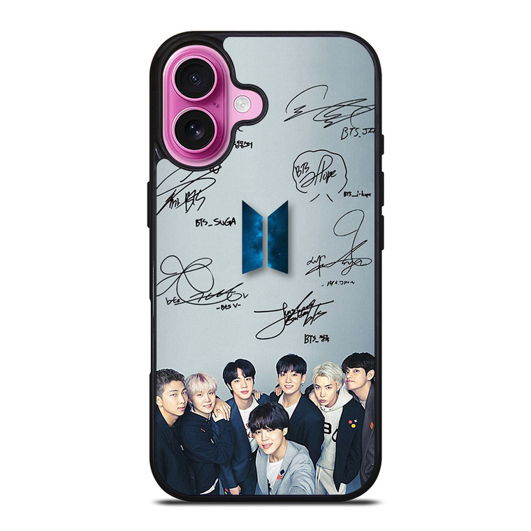 BTS BANGTAN BOYS KPOP KOREA SIGNATURE iPhone 16 Plus Case Cover