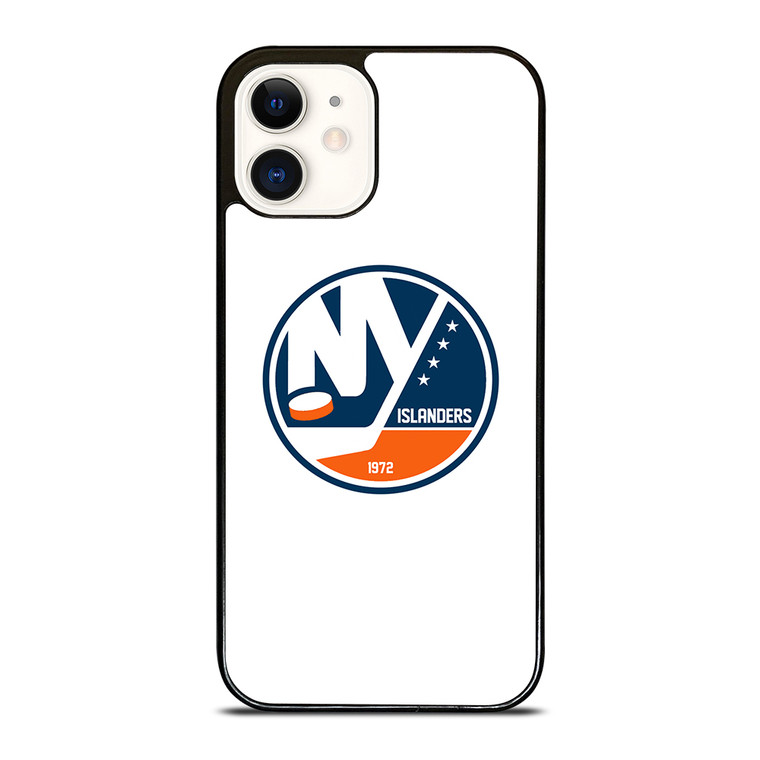 NEW YORK ISLANDER LOGO WHITE iPhone 12 Case Cover