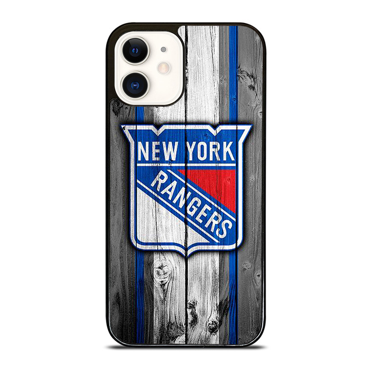 NEW YORK RANGERS WOODEN ICON iPhone 12 Case Cover