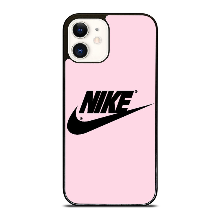 NIKE PINK LOGO iPhone 12 Case Cover