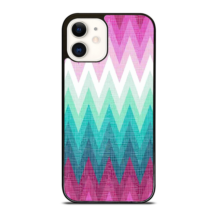 OMBRE PASTEL CHEVRON iPhone 12 Case Cover