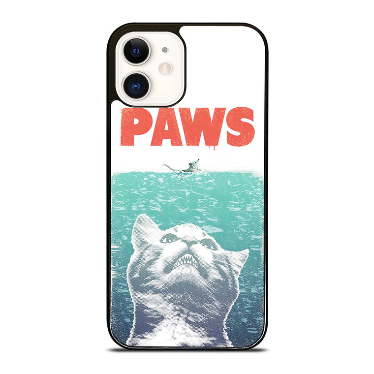 PAWS FUNNY JAWS CAT iPhone 12 Case Cover