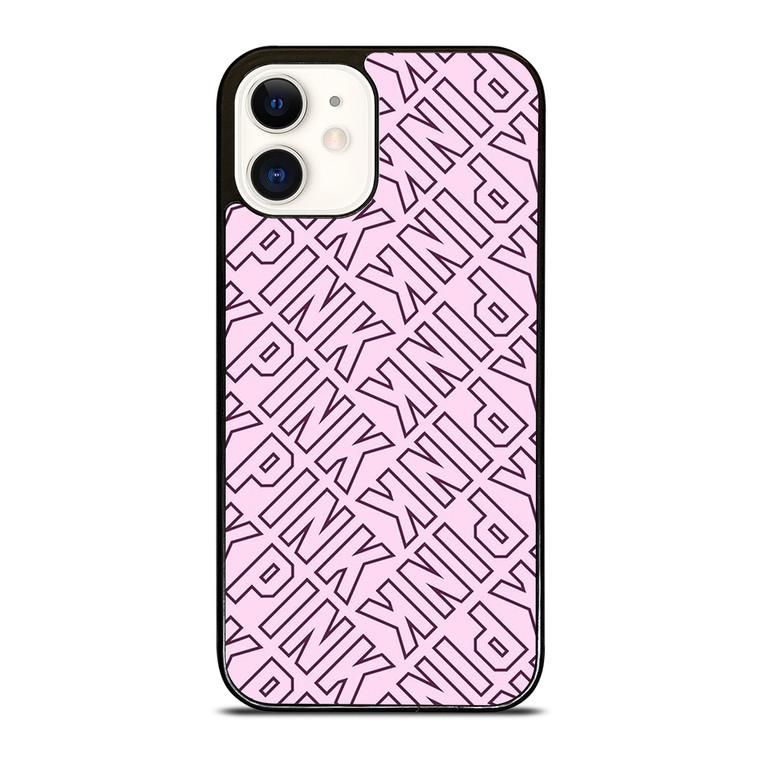 PINK VICTORIAS SECRET LOGO 2 iPhone 12 Case Cover