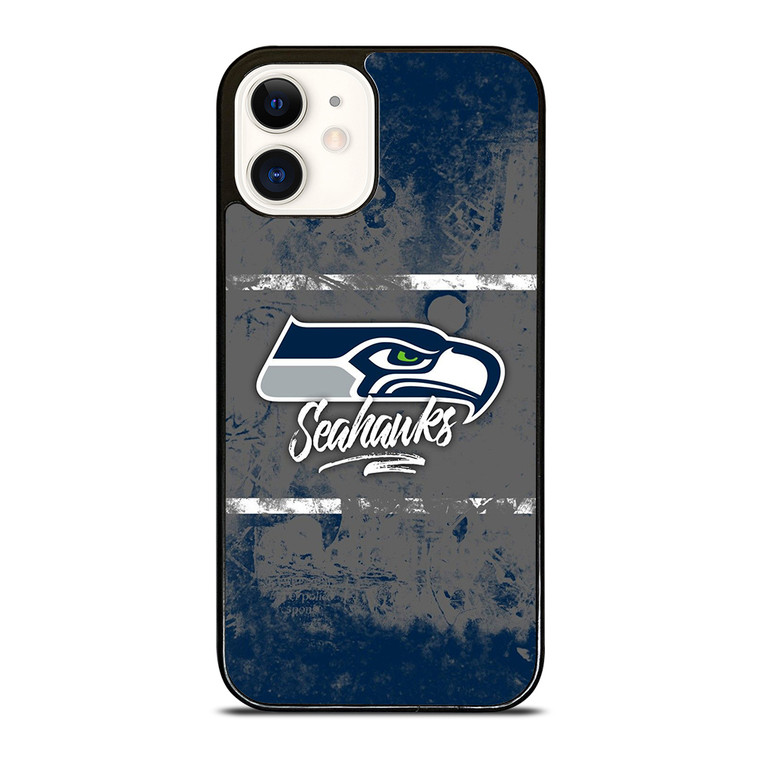 SEATTLE SEAHAWKS BRUSH LOGO iPhone 12 Case Cover