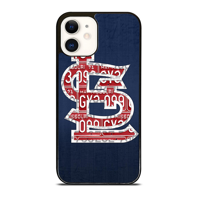 ST. LOUIS CARDINALS BASEBALL WOODEN LOGO iPhone 12 Case Cover
