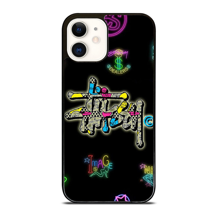STUSSY LOGO THE DEALERS COLORFUL ICON iPhone 12 Case Cover