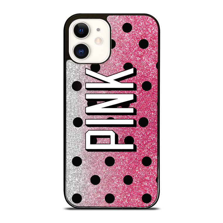 VICTORIA'S SECRET PINK LOGO SPARKLE iPhone 12 Case Cover