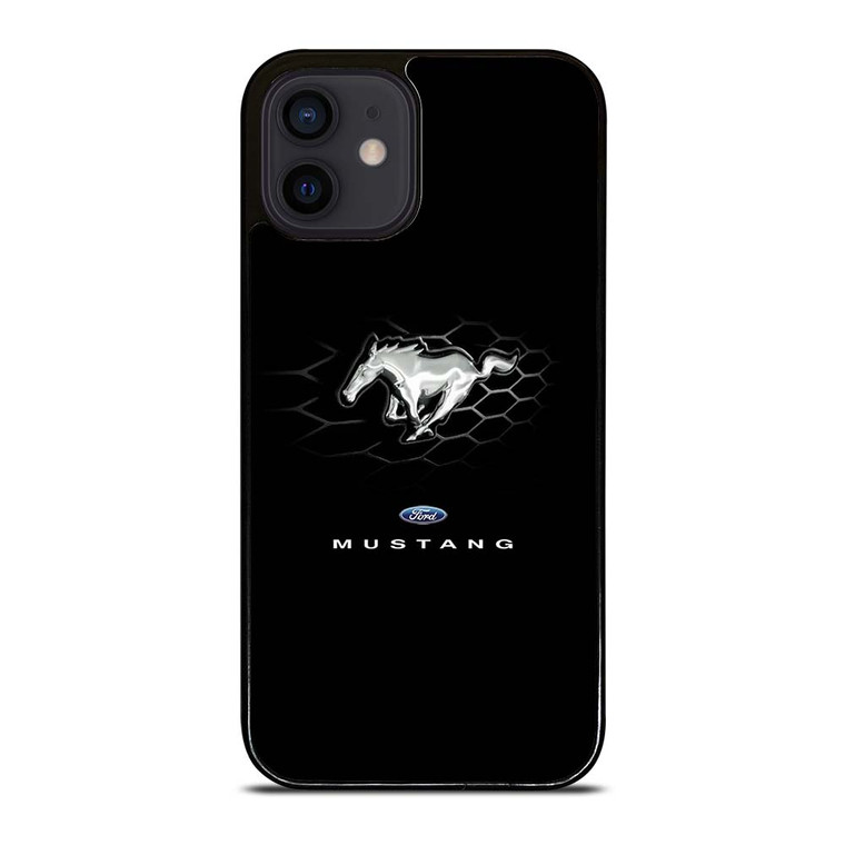 FORD MUSTANG LOGO BLACK iPhone 12 Mini Case Cover