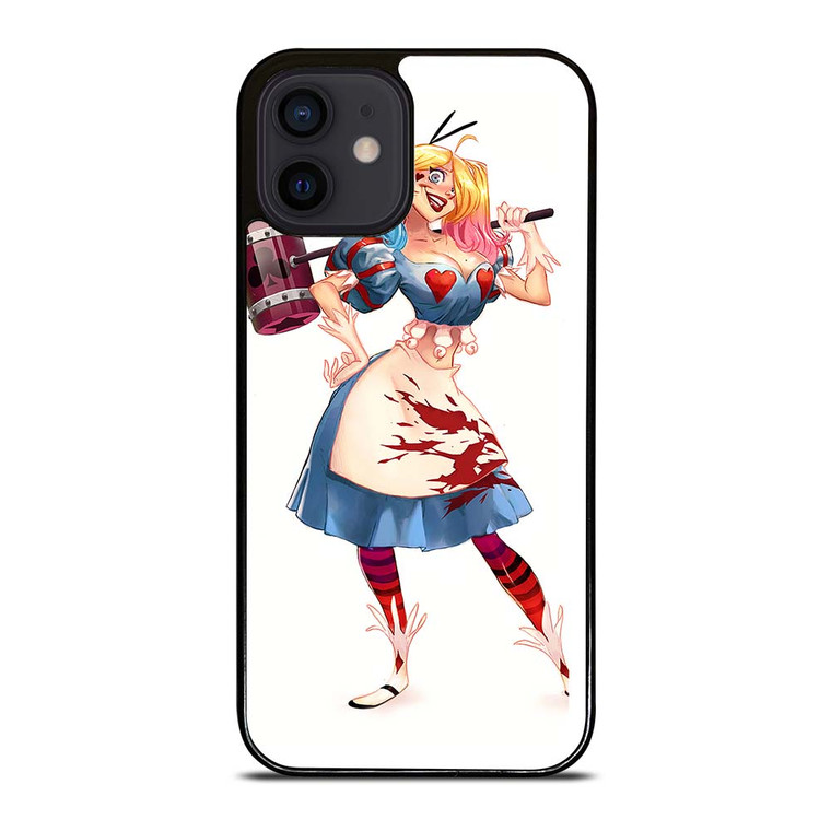 HARLEY QUINN ALICE IN WONDERLAND iPhone 12 Mini Case Cover