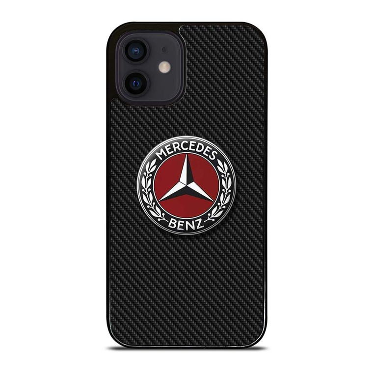 MERCEDES BENZ CLASSIC LOGO CARBON iPhone 12 Mini Case Cover