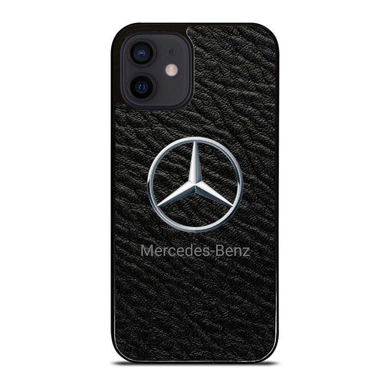 MERCEDES BENZ LOGO ON LEATHER iPhone 12 Mini Case Cover