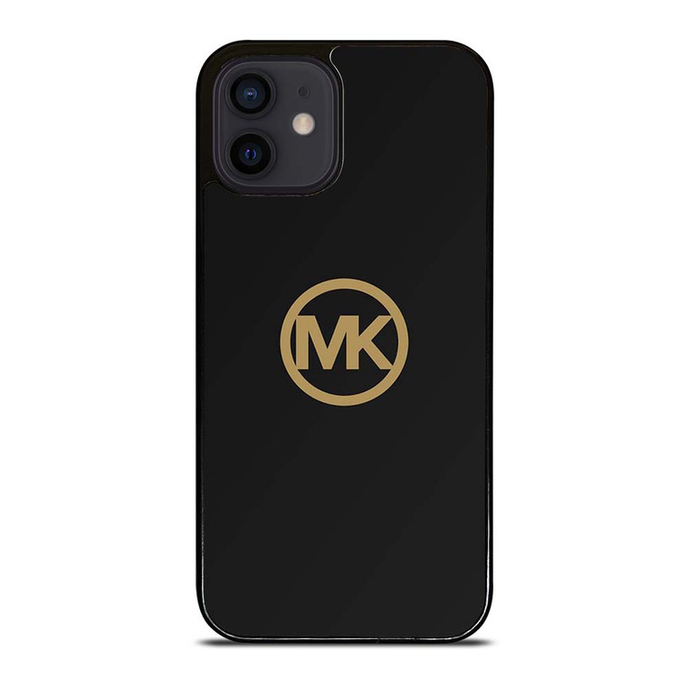 MICHAEL KORS MK LOGO BLACK GOLD iPhone 12 Mini Case Cover